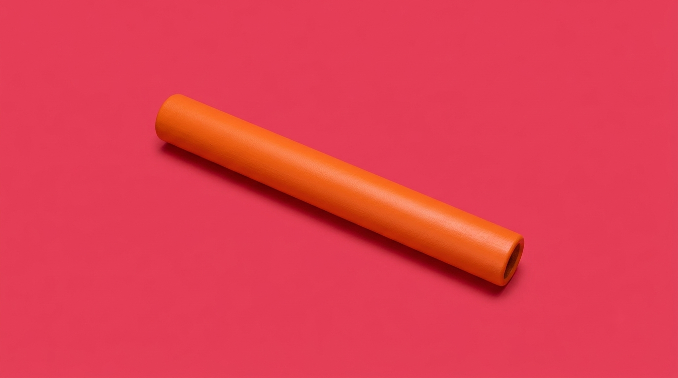 A relay baton on a red background